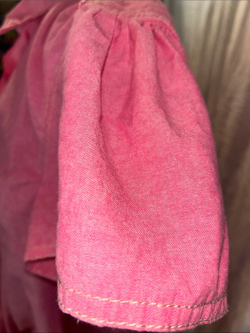 Bit & Bridle Pink Ruffle Front Button Shirt - Picture 5 of 9